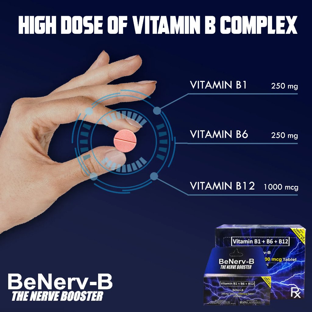 BeNerv-B Vitamin B1 + B6 + B12 100's + Free 10's Tablets Promo for Nerve Supplement - Image 4