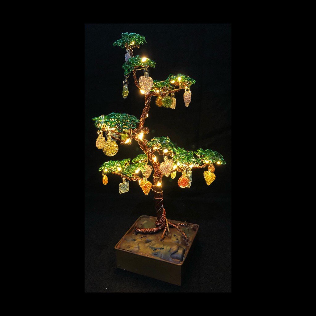 Crystal Christmas Light/Creative Led Desk Tree Lamp/Battery Bedroom Nightlight Home Decor