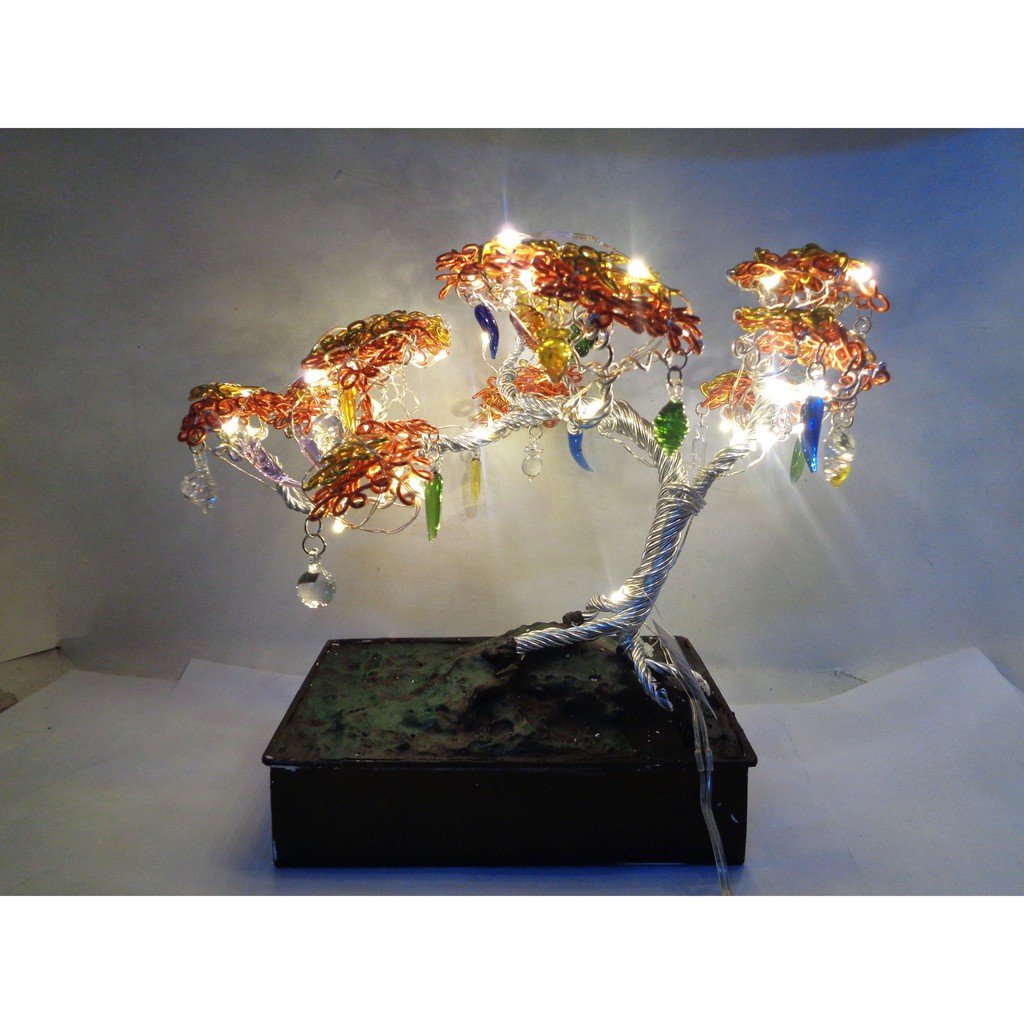 Creative Led Desk Tree Lamp/Aluminum wire Table Lamps/Battery or Nightlight for Home Bedroom Decor - Image 3