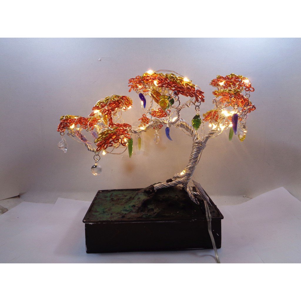 Creative Led Desk Tree Lamp/Aluminum wire Table Lamps/Battery or Nightlight for Home Bedroom Decor - Image 4