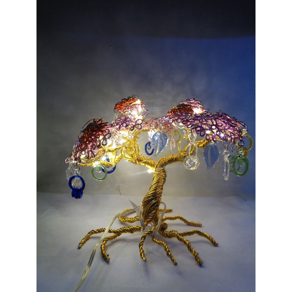 LED Night Light Mini Christmas Tree Gold Aluminum Wire Lamp For Home Kids Bedroom Decor Fairy Light - Image 3