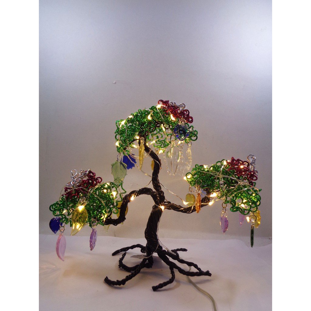 LED Night Light Mini Christmas Tree Aluminum Wire Lamp For Home Kids Bedroom Decor Fairy Light - Image 3
