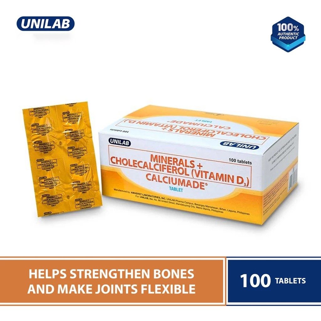 Calciumade Calcium + Vitamin D3 + Minerals - 100's Tablet (strengthen bones)