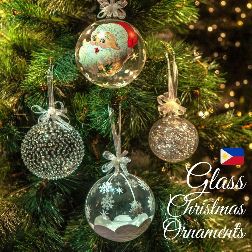 6pcs Glass Christmas Balls Ornaments Big & Small 8 Colors Dotted Design (6cm, 8cm, 9cm, 10cm) - Image 6
