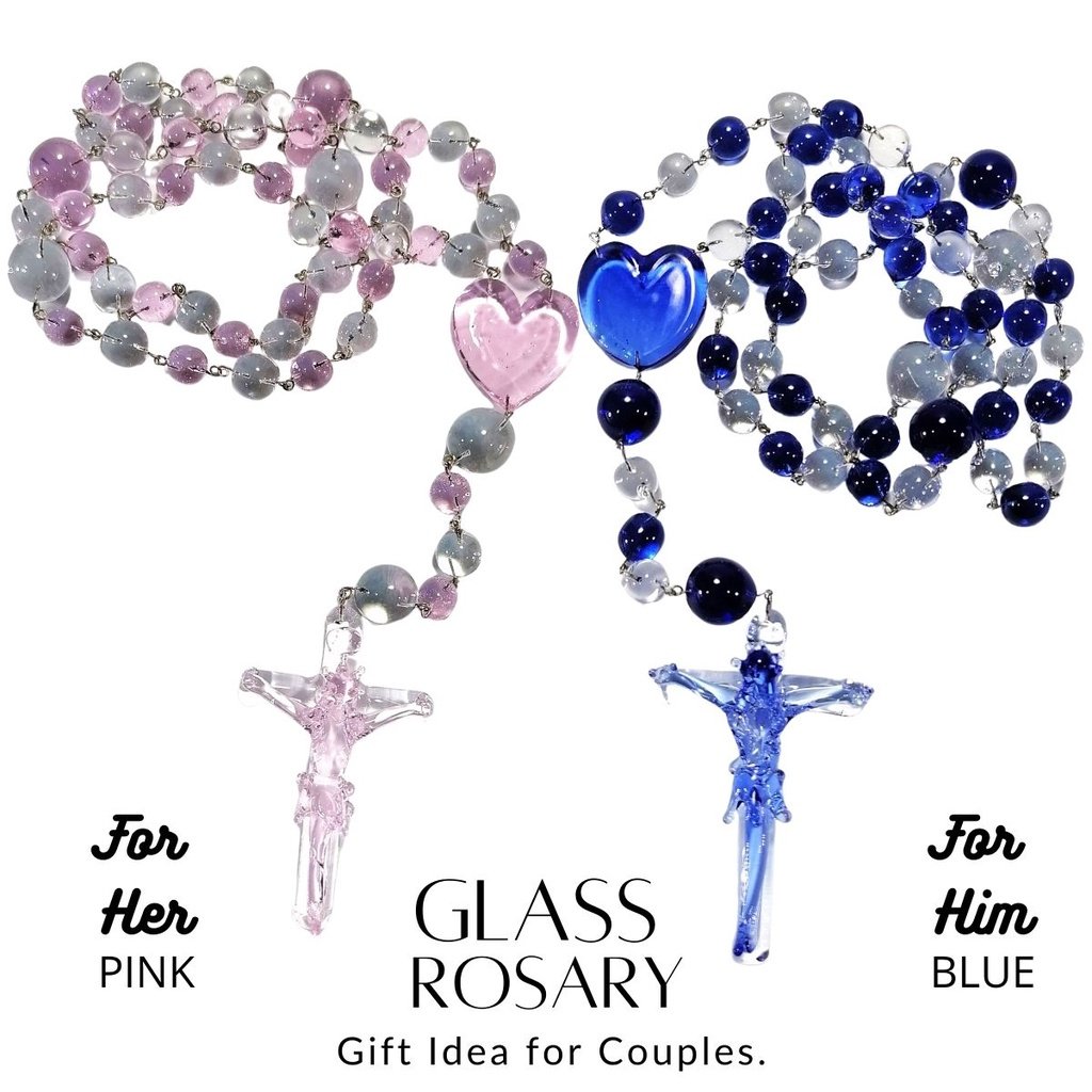 Liman Glass Rosary Handmade Beads with Gift Box - Image 2