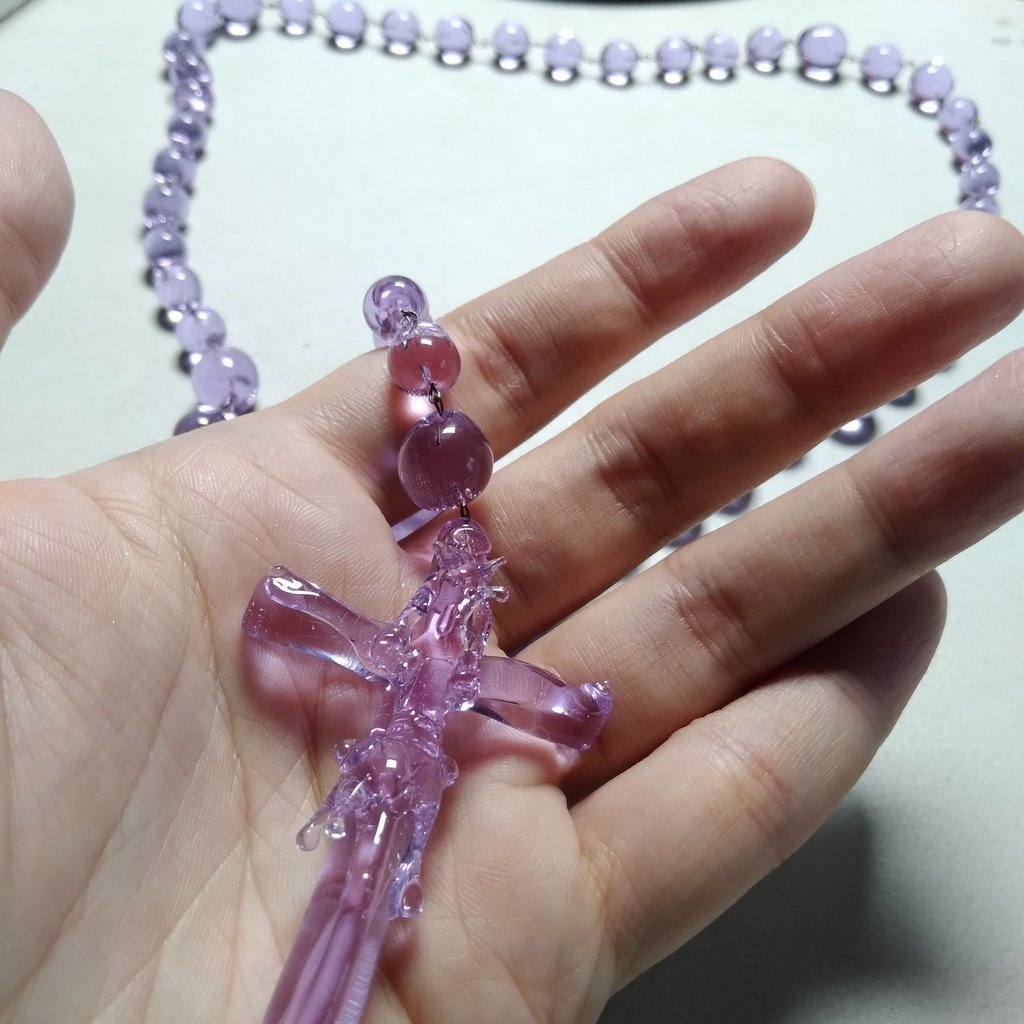 Liman Glass Rosary Handmade Beads with Gift Box - Image 4