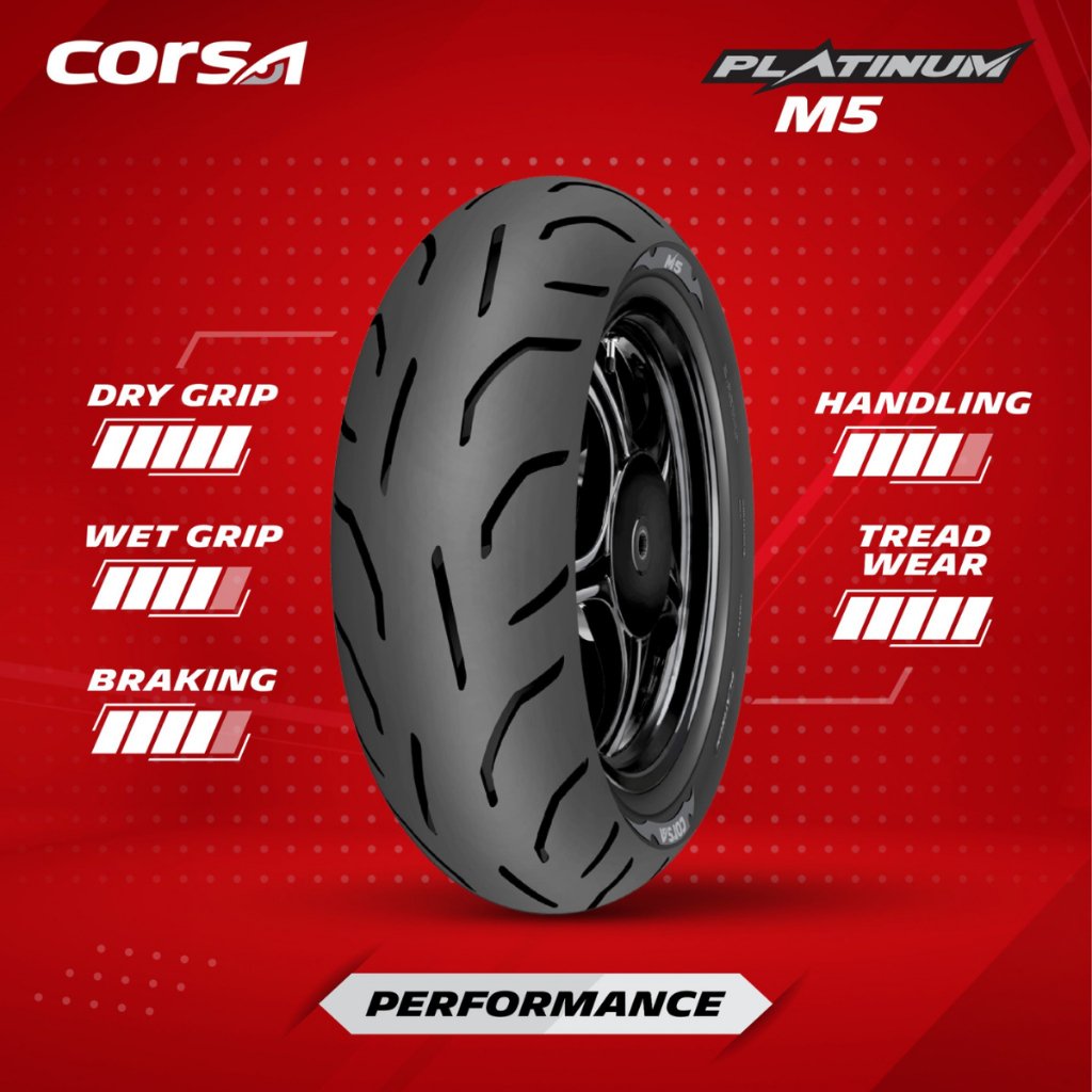 Corsa Platinum M5 Tubeless Size 13 Motorcycle Tire YAMAHA NMAX 155 - Image 3