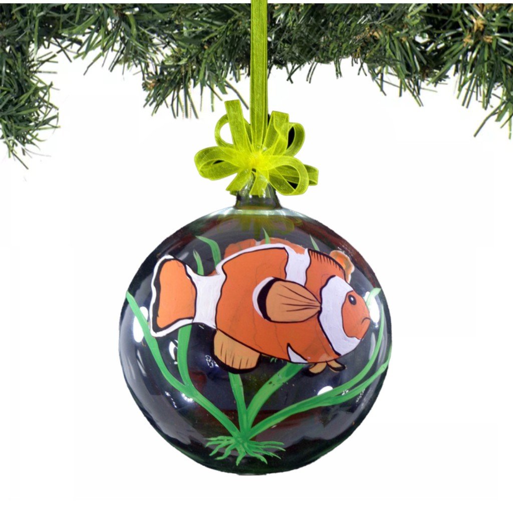 6pcs Nature Inspired Glass Christmas Balls Big Size 5 inches Handpainted Decorations - Image 2