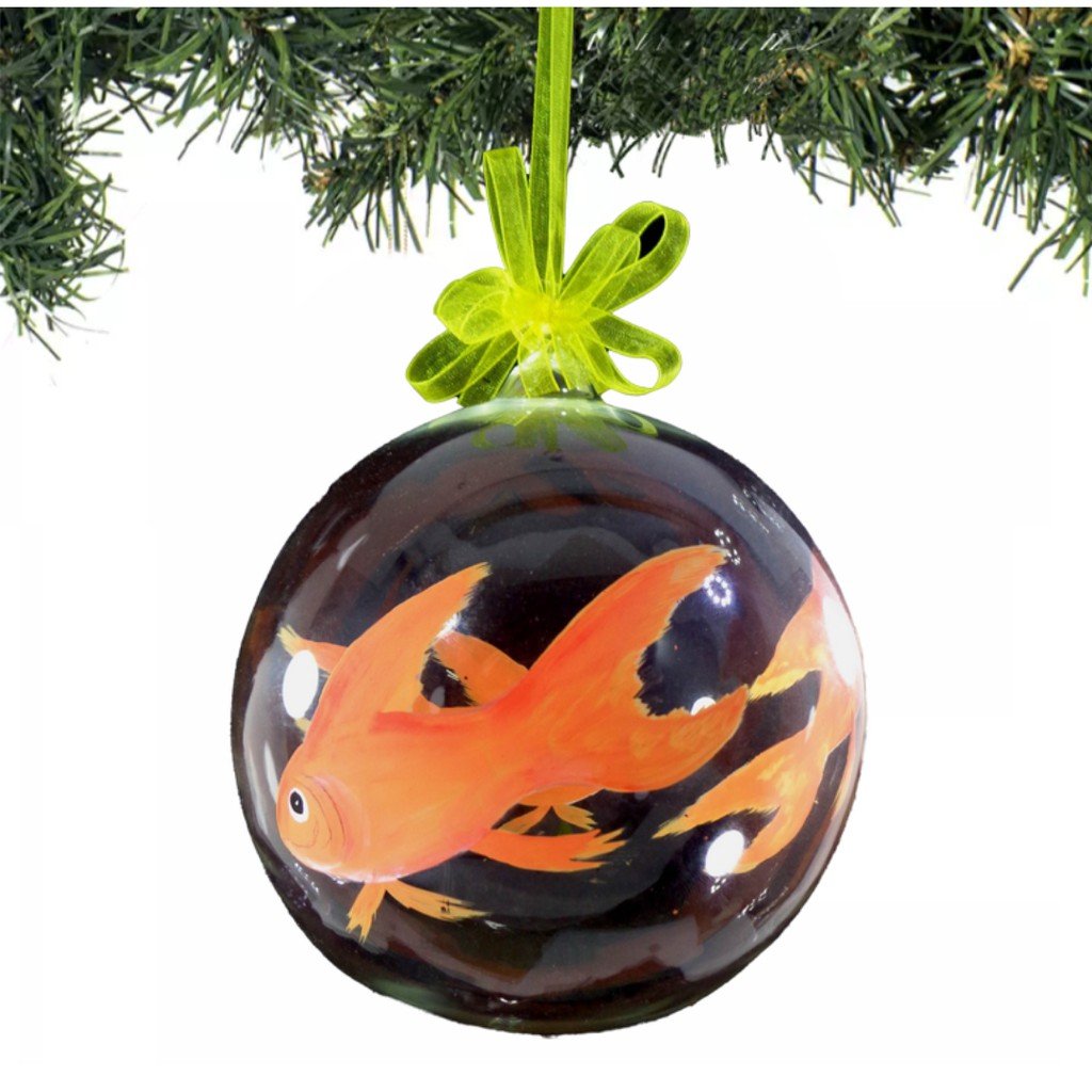 6pcs Nature Inspired Glass Christmas Balls Big Size 5 inches Handpainted Decorations - Image 3