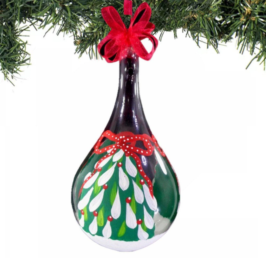 6pcs Fiesta Inspired Glass Christmas Balls Big Size 5 inches Handpainted Designs - Image 2