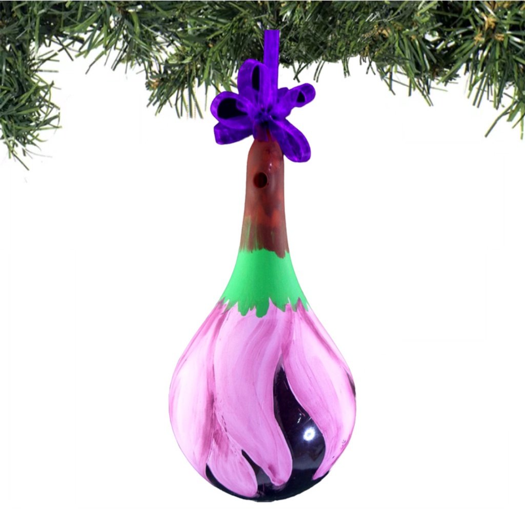 Set of 6pc Colorful Glass Christmas Ornaments with Organza Ribbon for Xmas Tree Ornaments Hanging De - Image 3