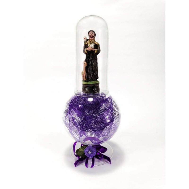 Saint Anthony De Padua Religious Figurines Home Decor Accents in Double Glass - Image 2