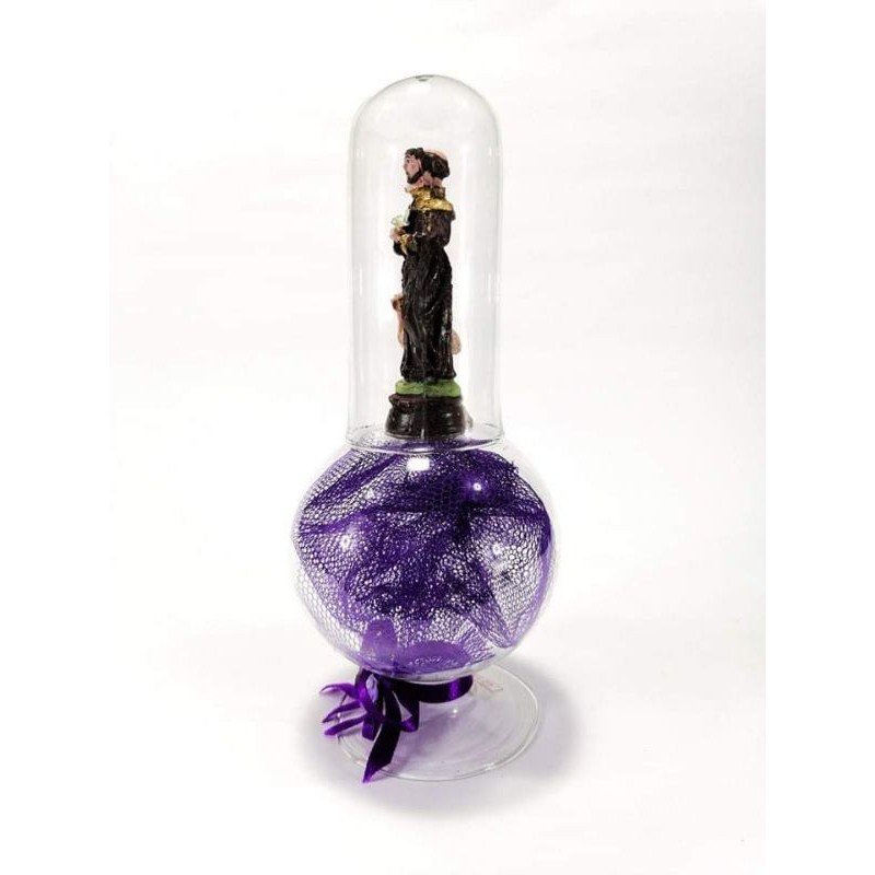 Saint Anthony De Padua Religious Figurines Home Decor Accents in Double Glass - Image 3