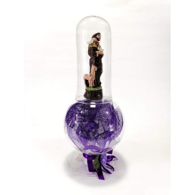 Saint Anthony De Padua Religious Figurines Home Decor Accents in Double Glass - Image 4