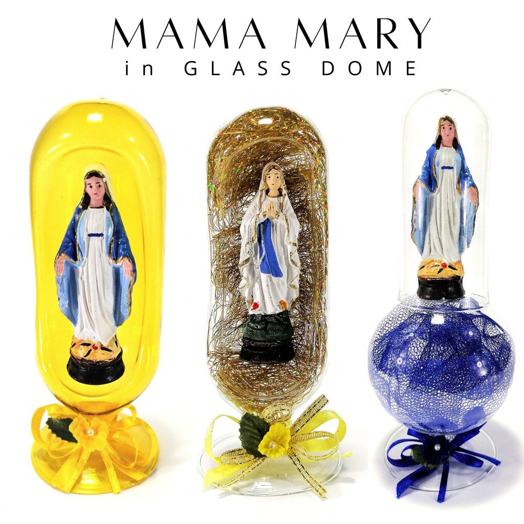 Chibi Saints in Glass Dome Religious Items Catholic Height: 6-7 Inches - Image 3