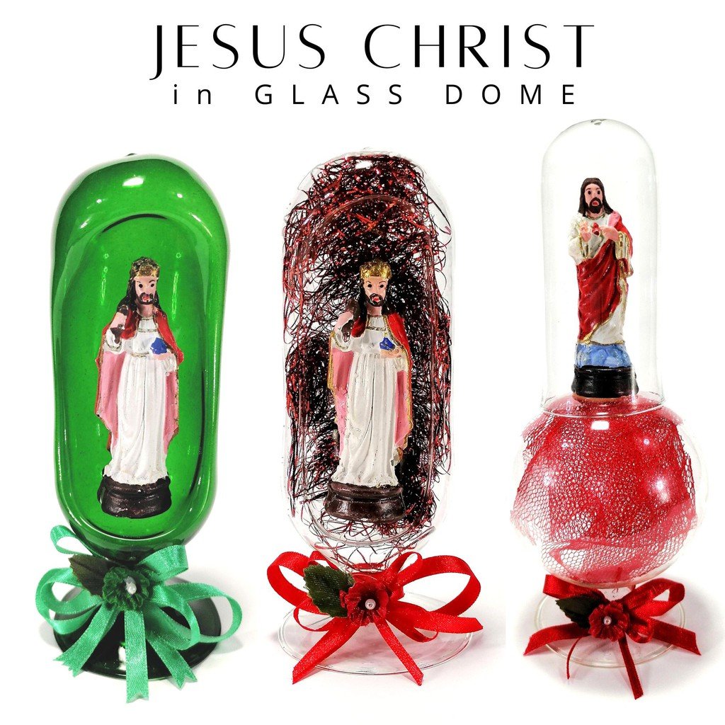 Chibi Saints in Glass Dome Religious Items Catholic Height: 6-7 Inches - Image 4