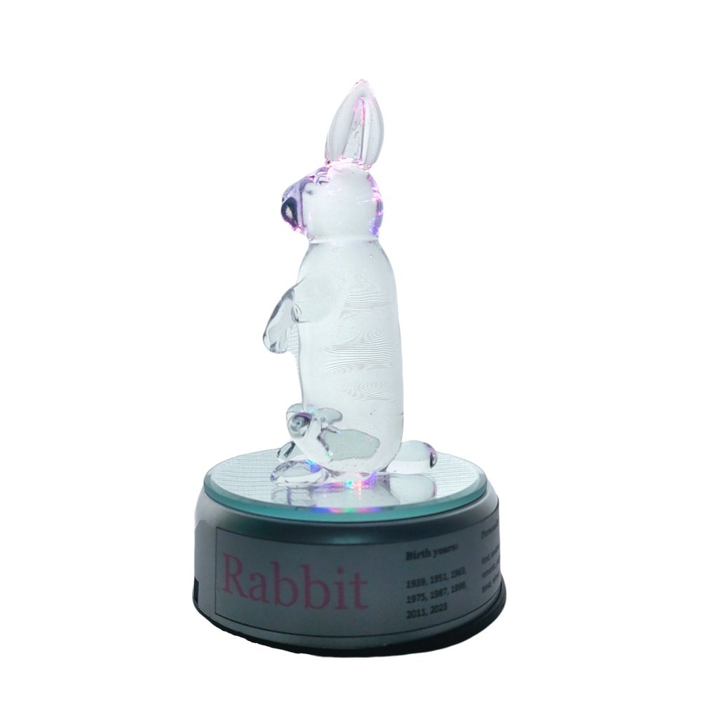 Rabbit Chinese Zodiac Sign Lucky Charm Home Decoration For 2022 with Rotating Base - Image 2