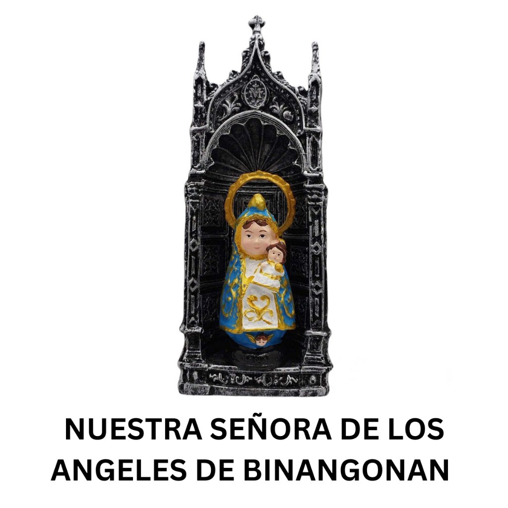 Chibi Saints Religious with Silver Retablo Resin Home Decor Height: 8.5 inches - Image 6