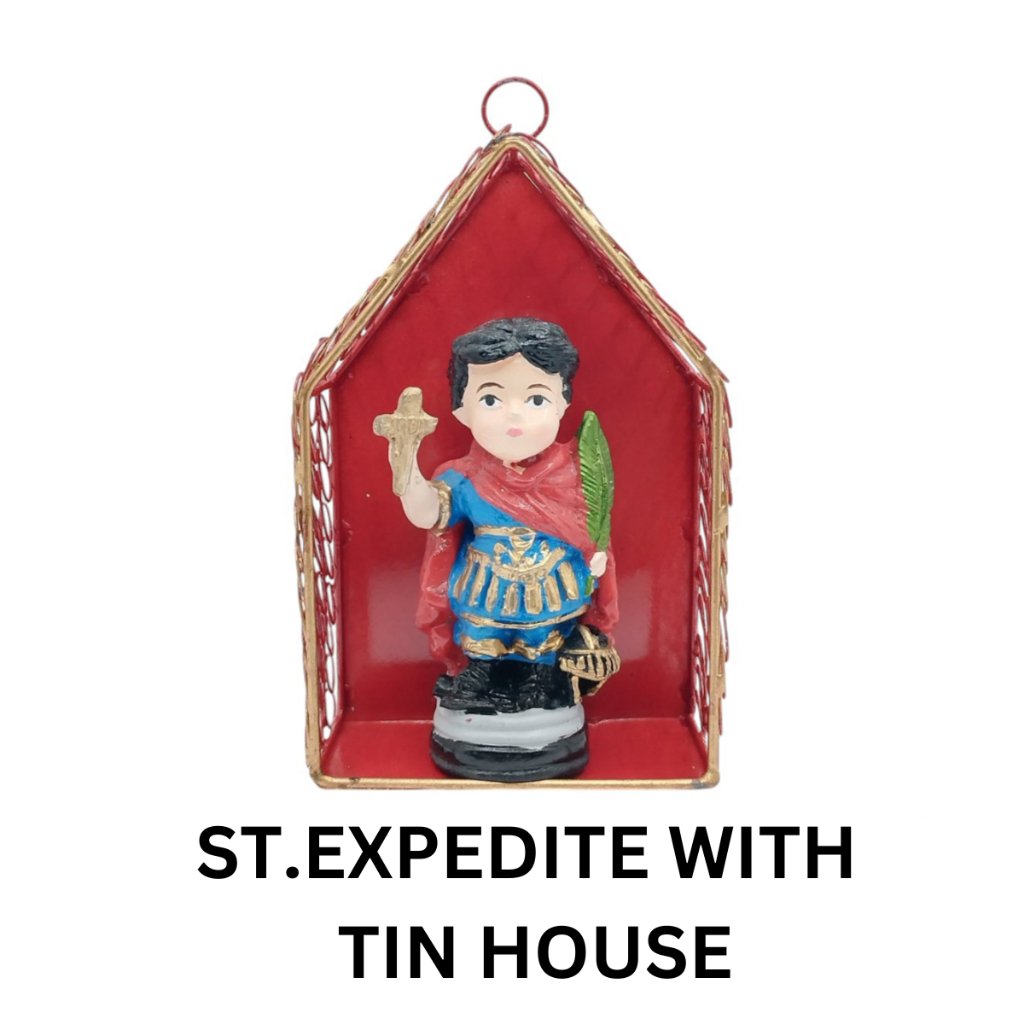 Chibi Saints Religious with Tin House Home Decor Height: 4 to 5 inches - Image 4