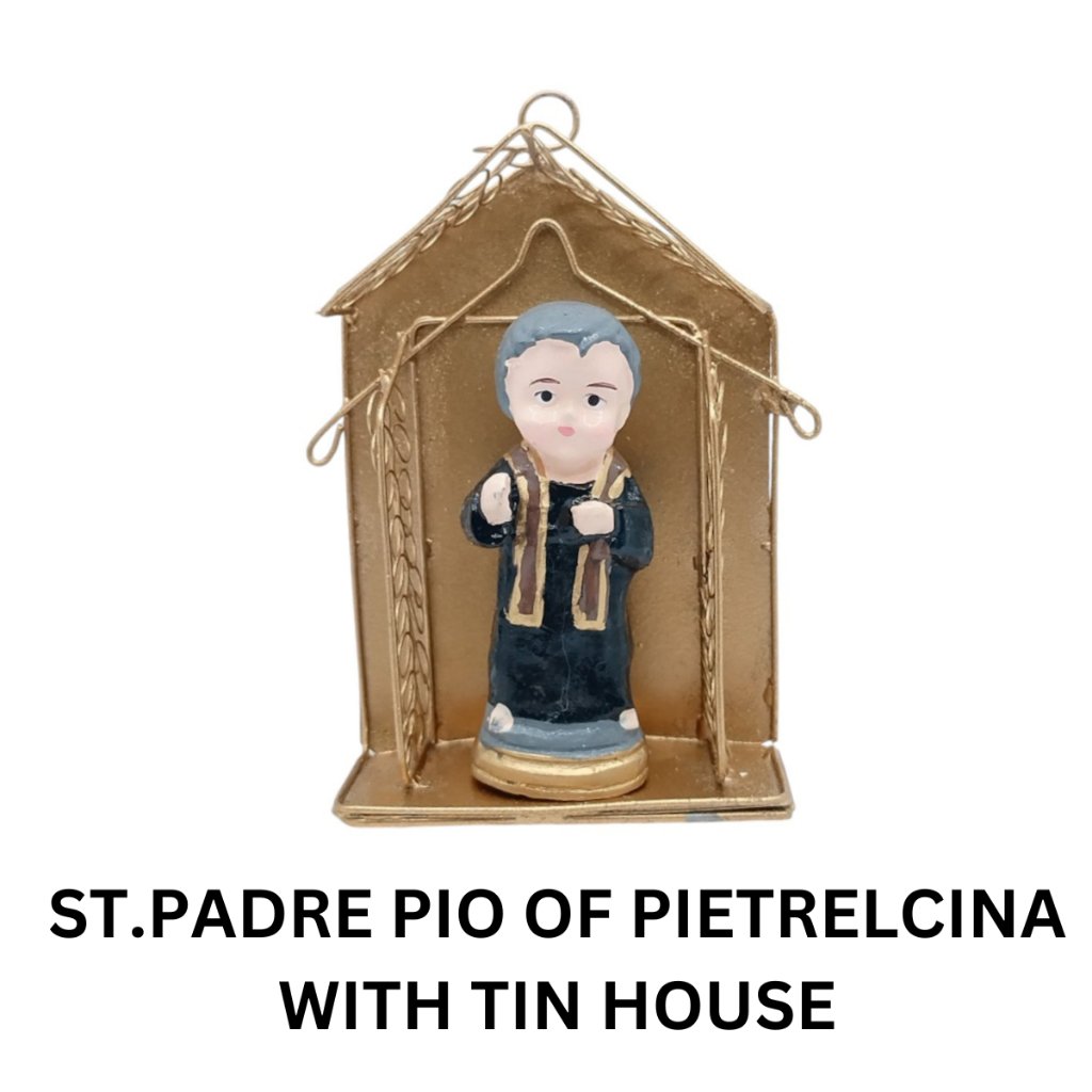 Chibi Saints Religious with Tin House Home Decor Height: 4 to 5 inches - Image 6