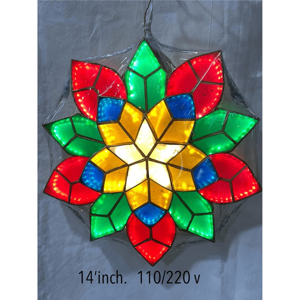 14 Inch Christmas Festive Flower Parol - Image 2