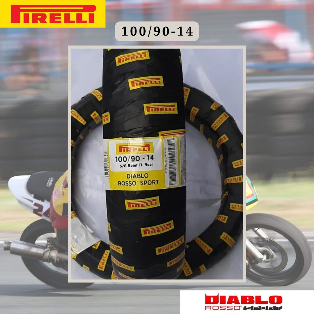 PIRELLI Diablo Rosso Sport Size 14" Tubeless Motorcycle Tire - Image 9