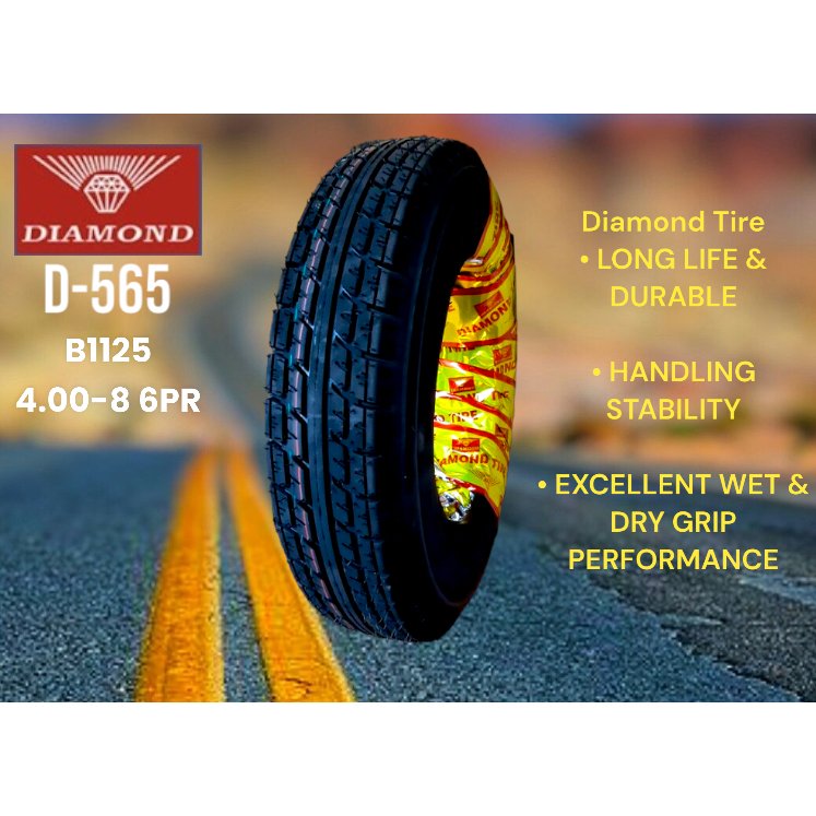 DIAMOND TIRE TRI WHEEL TIRES (TUBELESS,TUBE TYPE) FOR MAXIMA AND RE BAJAJ, TVS KING, PIAGGIO MOTORCY - Image 2