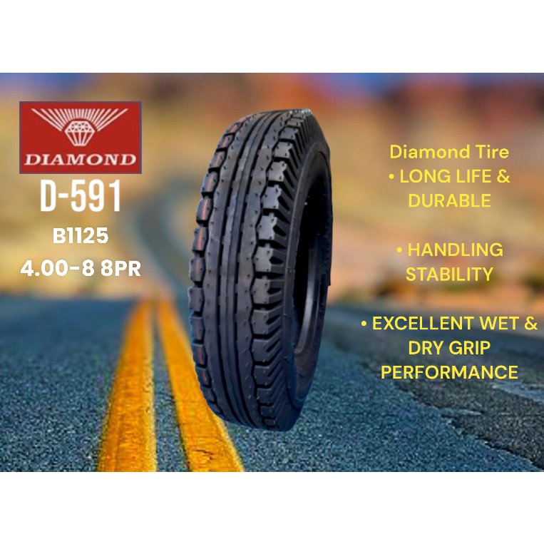 DIAMOND TIRE TRI WHEEL TIRES (TUBELESS,TUBE TYPE) FOR MAXIMA AND RE BAJAJ, TVS KING, PIAGGIO MOTORCY - Image 3