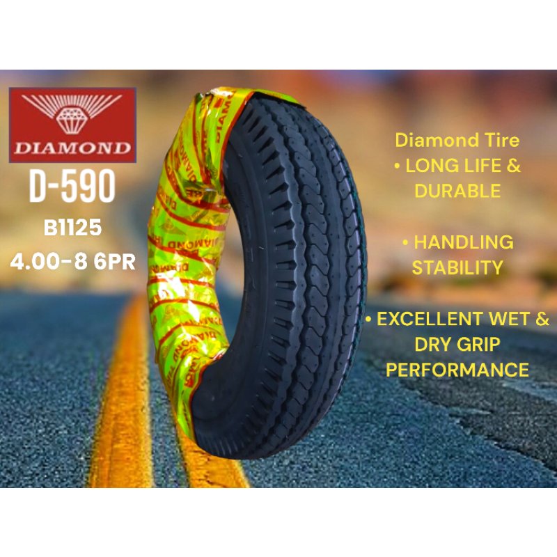 DIAMOND TIRE TRI WHEEL TIRES (TUBELESS,TUBE TYPE) FOR MAXIMA AND RE BAJAJ, TVS KING, PIAGGIO MOTORCY - Image 4