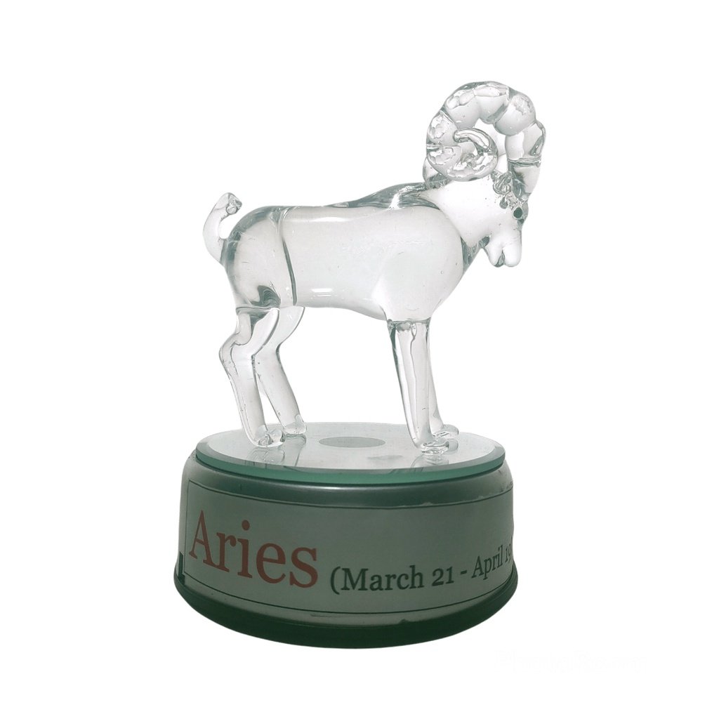 Aries Ram Zodiac Sign Glass Figurine Horoscope Collection - Image 4