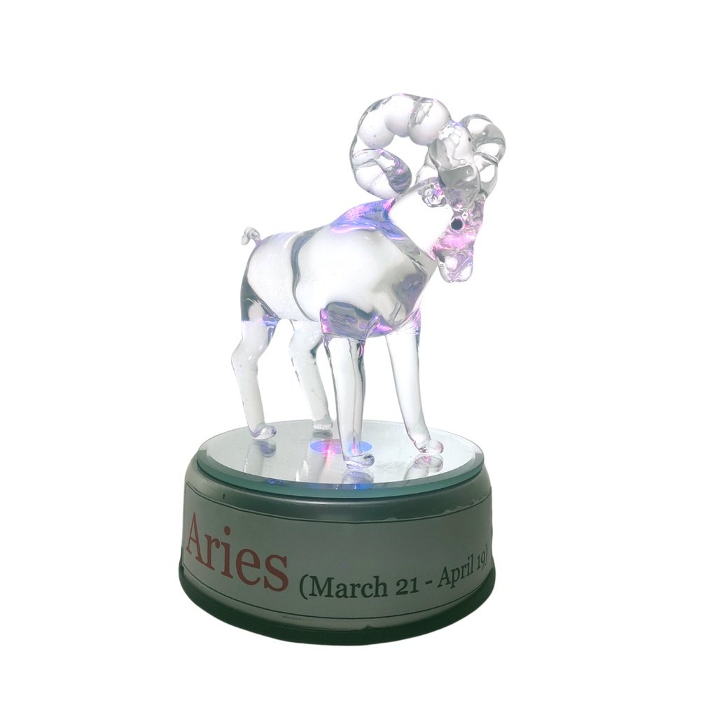 Aries Ram Zodiac Sign Glass Figurine Horoscope Collection - Image 5