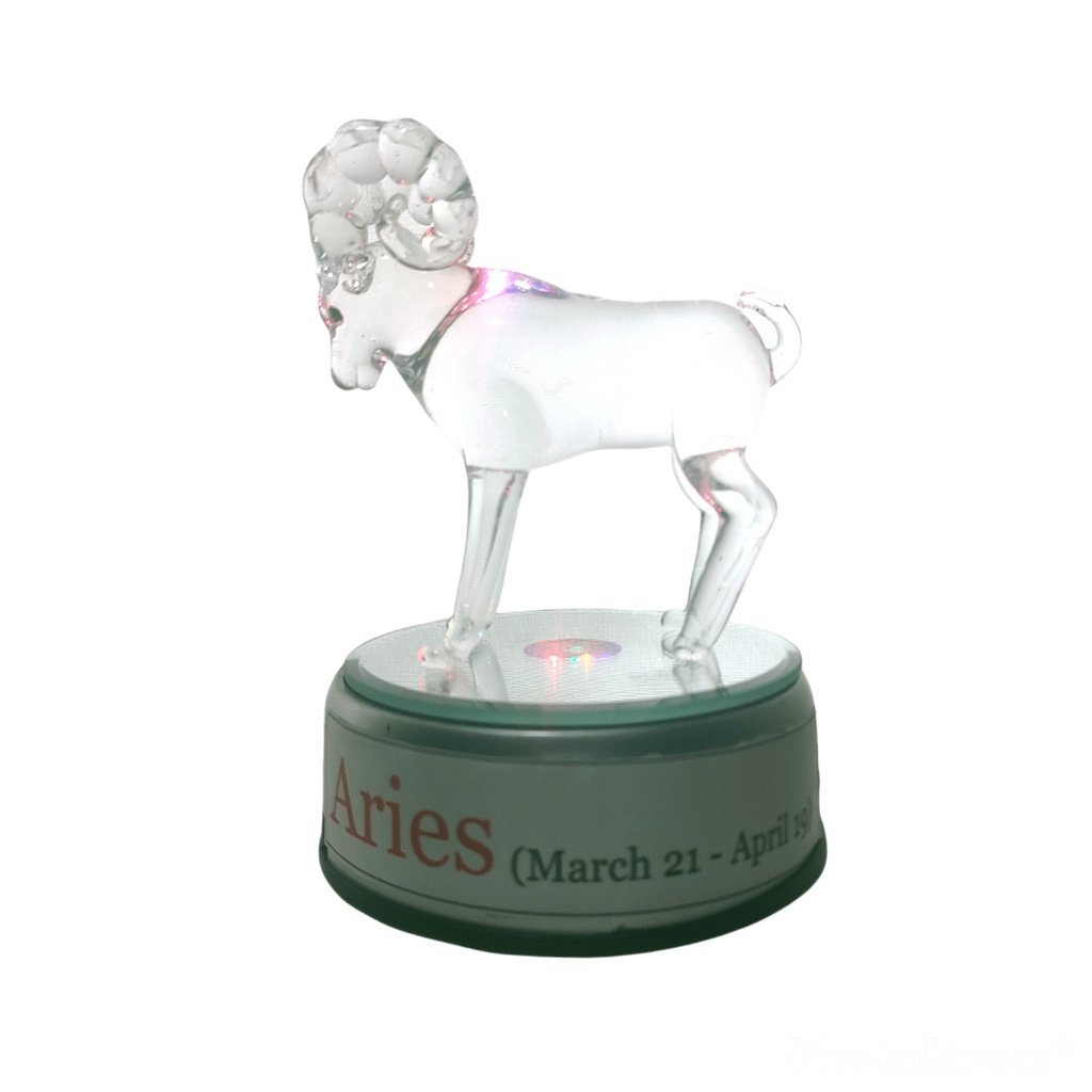 Aries Ram Zodiac Sign Glass Figurine Horoscope Collection - Image 7