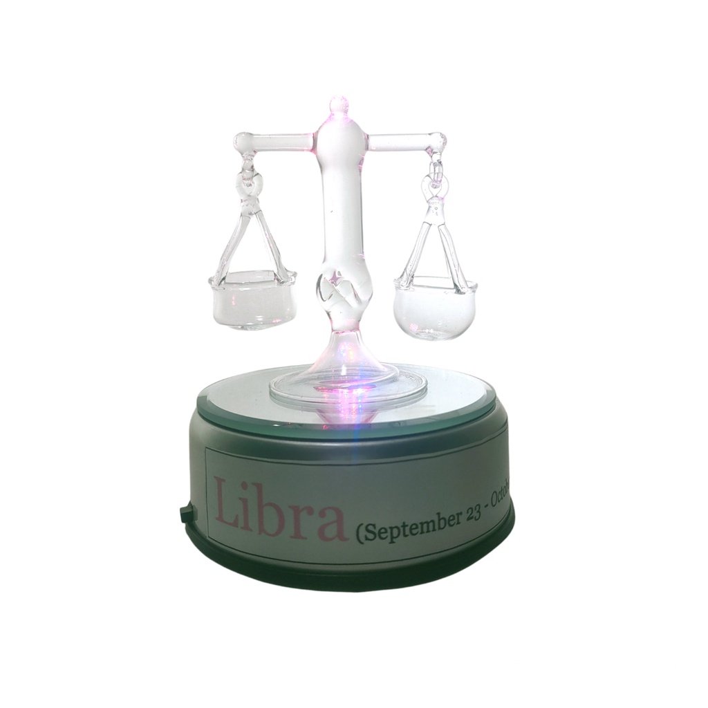 Libra Balance Zodiac Sign Glass Figurine Horoscope Collection - Image 3
