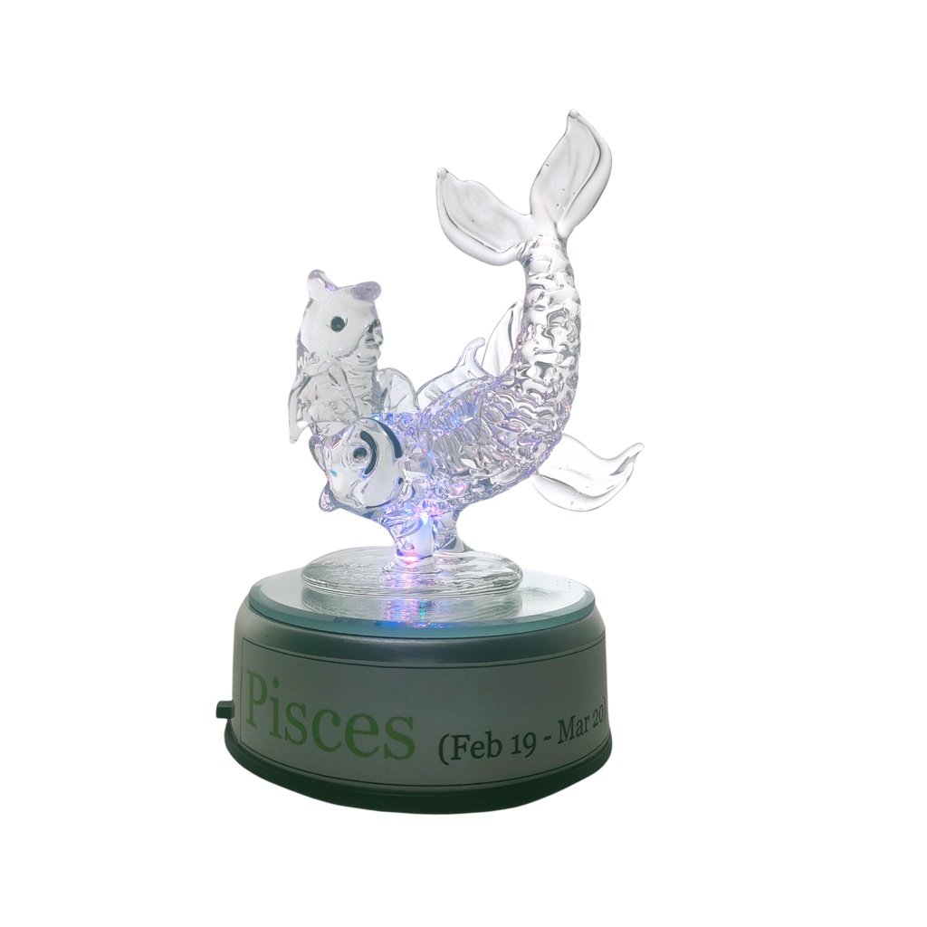 Pisces Fish Zodiac Sign Glass Figurine Horoscope Collection - Image 2