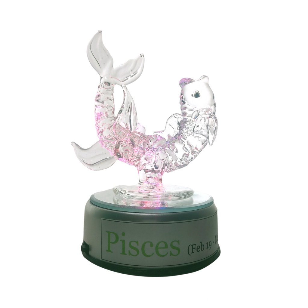 Pisces Fish Zodiac Sign Glass Figurine Horoscope Collection - Image 3