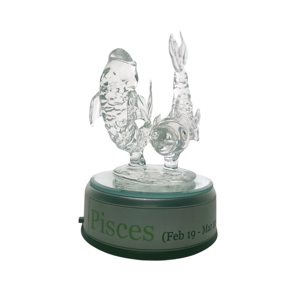 Pisces Fish Zodiac Sign Glass Figurine Horoscope Collection - Image 4
