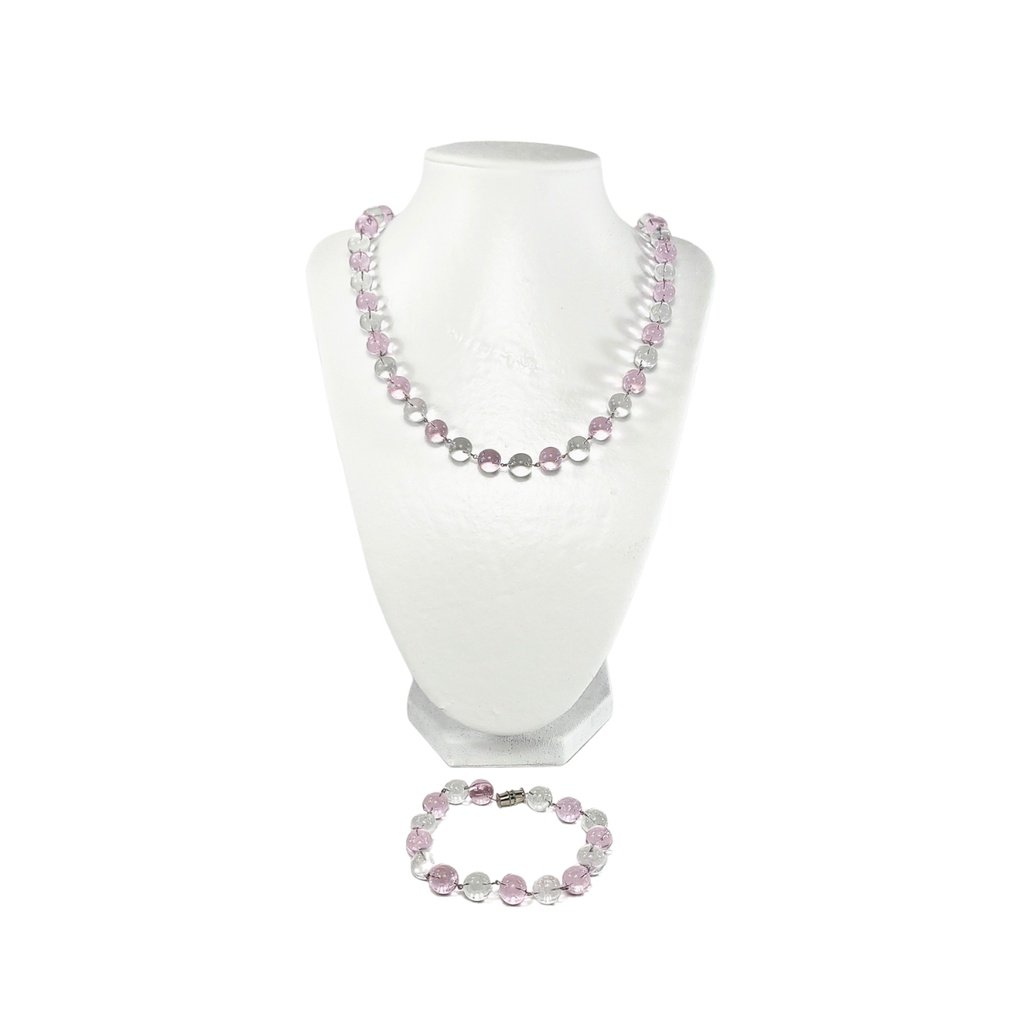 Liman Glass Beads Necklace For Women with Bracelet Set - Image 3