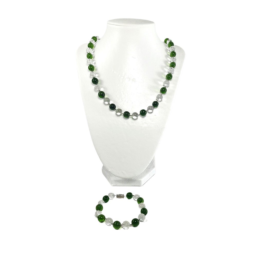 Liman Glass Beads Necklace For Women with Bracelet Set - Image 8