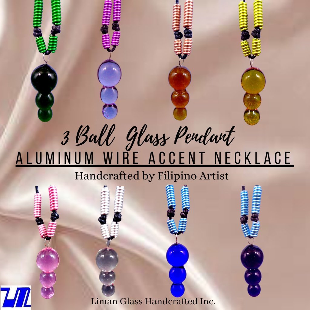 Liman Glass 3 Ball Pendant Fashion Jewelry Necklace for Women - Image 9