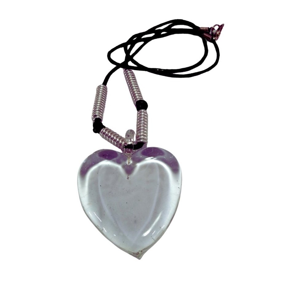 Liman Glass Heart Pendant Necklace for Women - Image 3