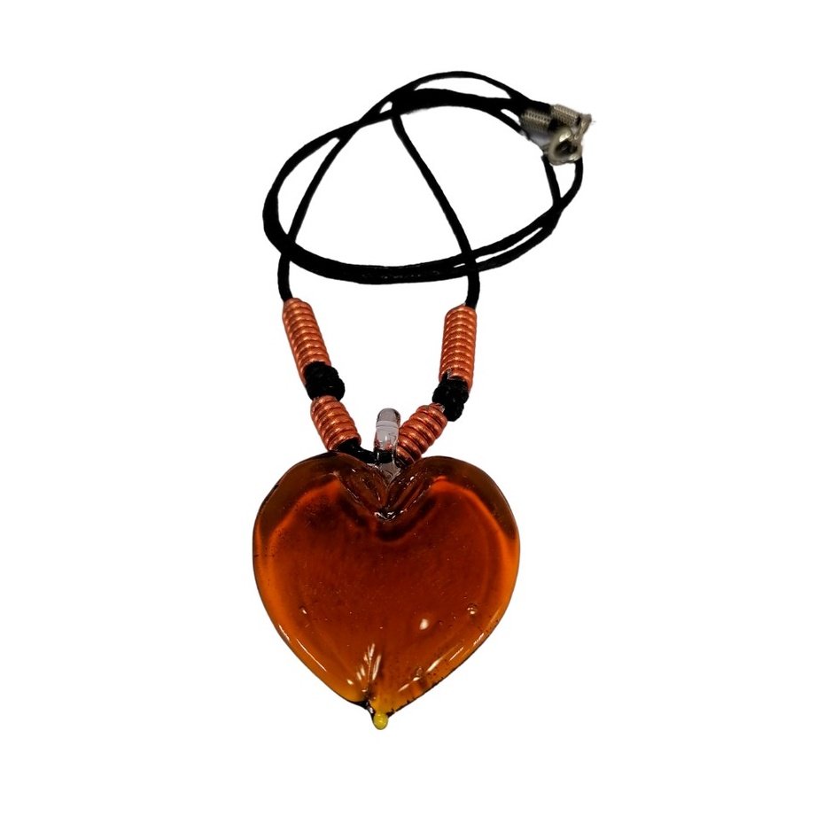 Liman Glass Heart Pendant Necklace for Women - Image 5
