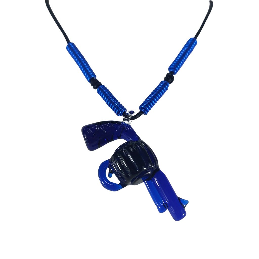 Pistol Glass Pendant Necklace