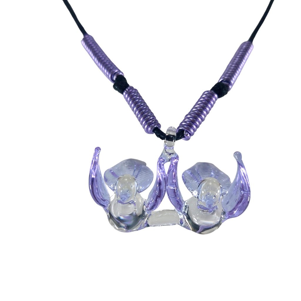 Lovebird Glass Pendant Couple Necklace - Image 4