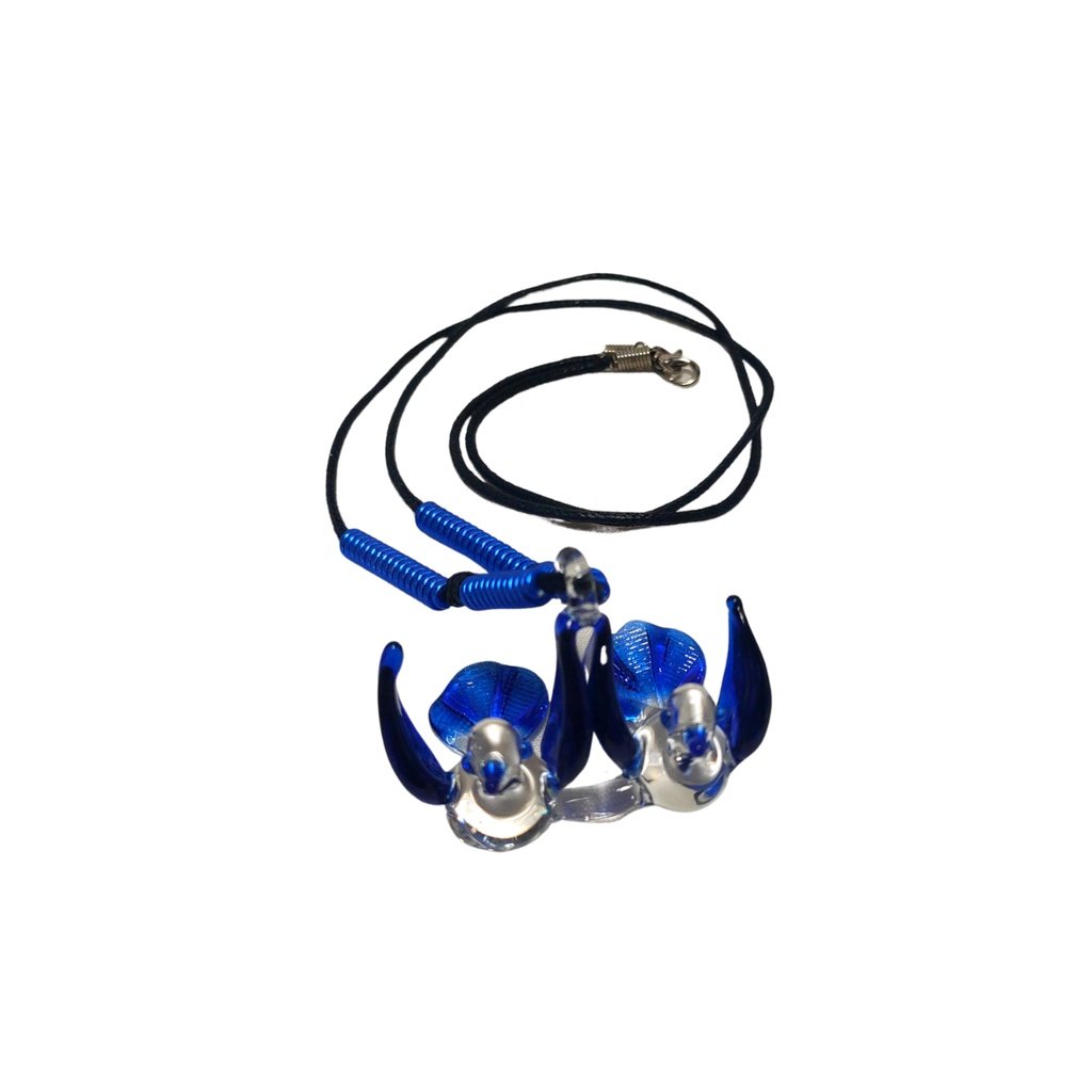 Lovebird Glass Pendant Couple Necklace - Image 9