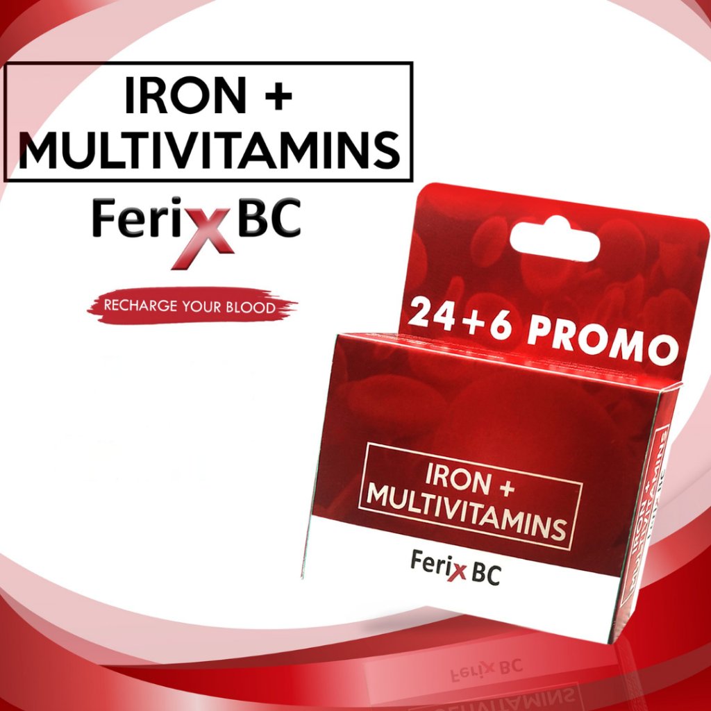 Ferix BC - Iron plus Multivitamins 24+6 Promo Capsules for Iron deficiency Anemia - Image 2