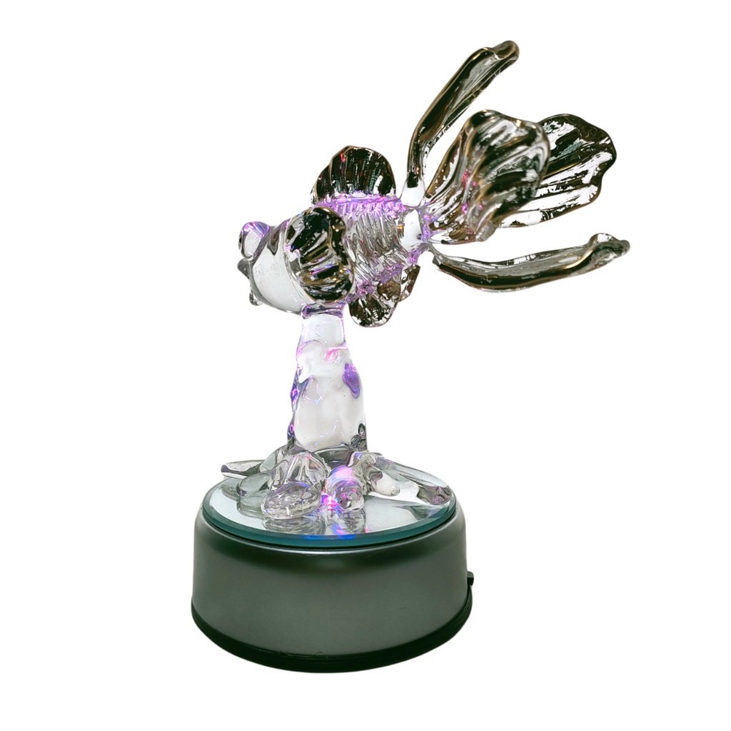 Goldfish Glass Figurine in Rotating Base - Image 2