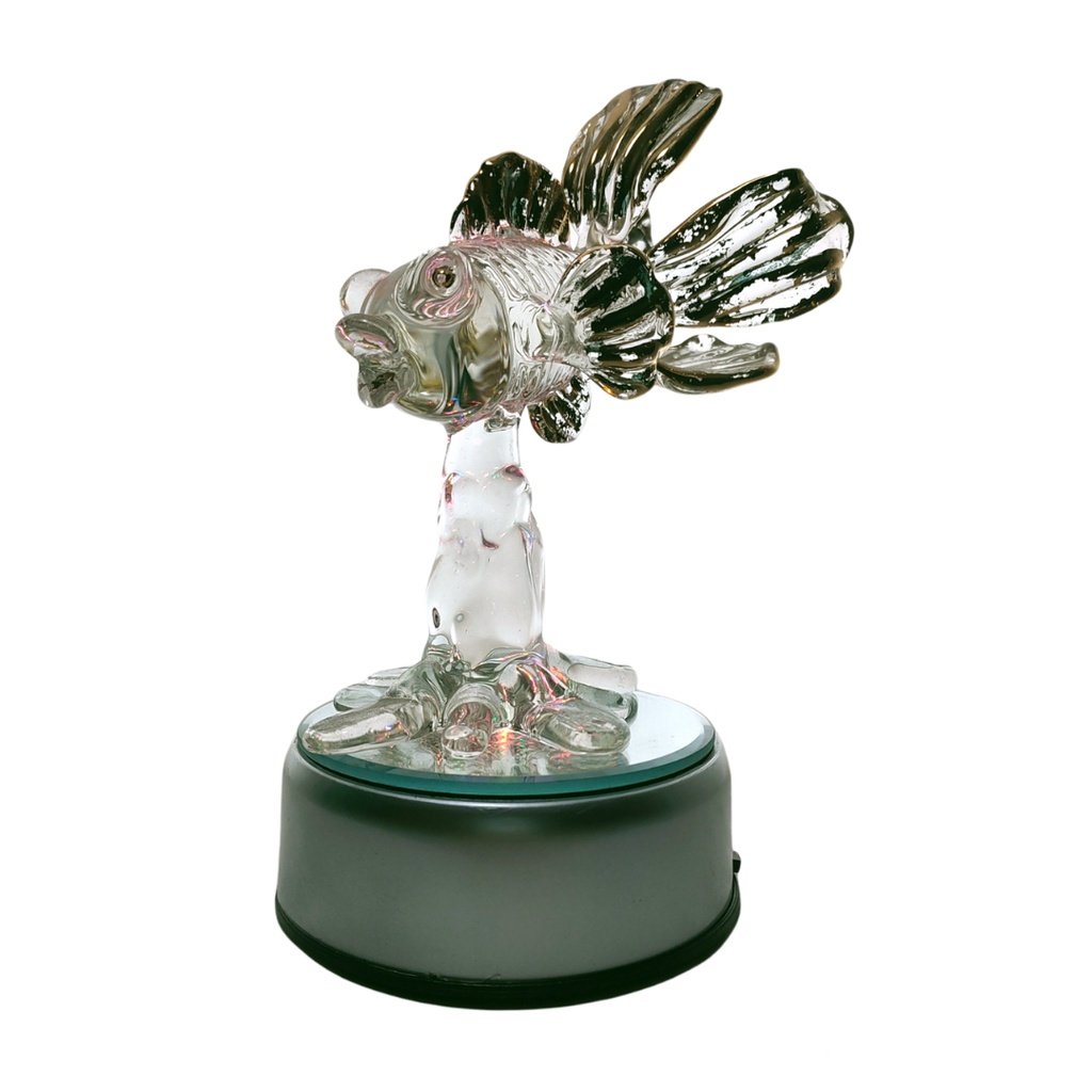 Goldfish Glass Figurine in Rotating Base - Image 3