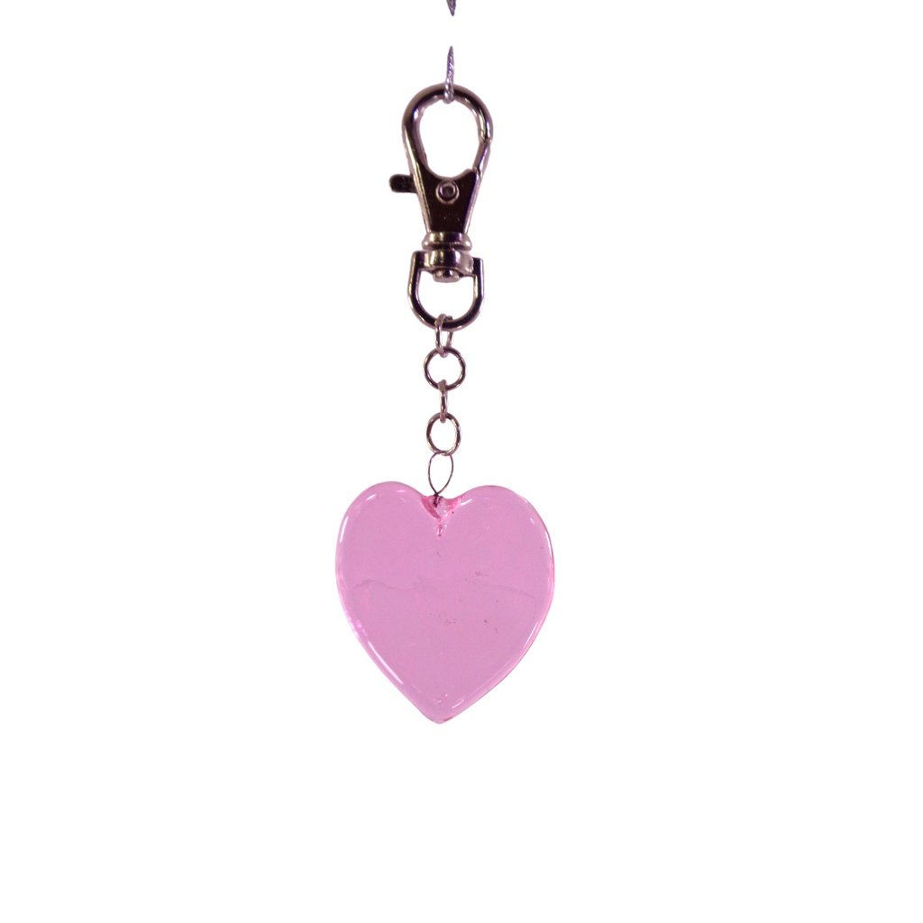 Glass Heart-shaped Pendant Key Chain Holder for Ladies Bag Charm, Wallet, Phone - Image 5