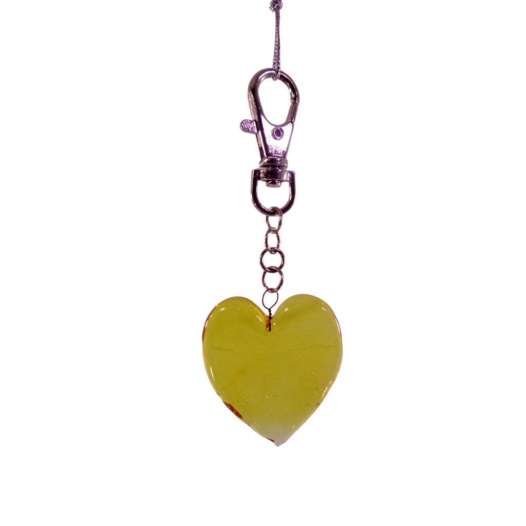 Glass Heart-shaped Pendant Key Chain Holder for Ladies Bag Charm, Wallet, Phone - Image 7