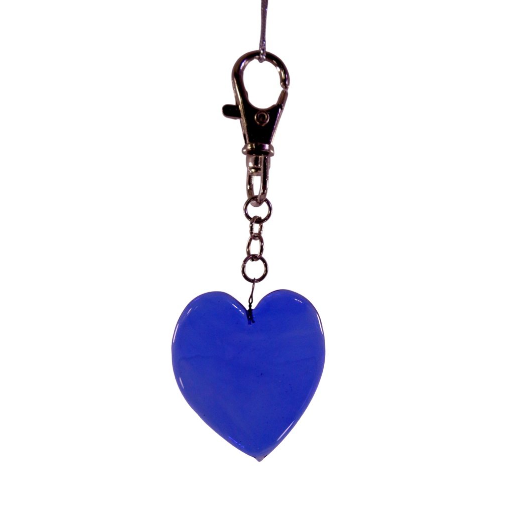 Glass Heart-shaped Pendant Key Chain Holder for Ladies Bag Charm, Wallet, Phone - Image 8